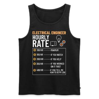 Electrical Engineering Engineer Research Development - Men's Premium Organic Tank Top - black - Front - AI Model Male 178 light (178cm)