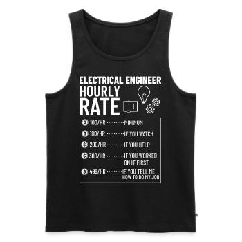 Electrical Engineering Engineer Research Development - Men's Premium Organic Tank Top - black - Front - AI Model Male 178 light (178cm)