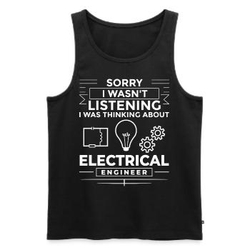 Electrical Engineering Engineer Research Development - Men's Premium Organic Tank Top - black - Front - AI Model Male 178 light (178cm)