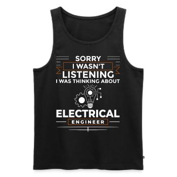 Electrical Engineering Engineer Research Development - Men's Premium Organic Tank Top - black - Front - AI Model Male 178 light (178cm)