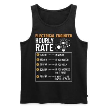 Electrical Engineering Engineer Research Development - Men's Premium Organic Tank Top - black - Front - AI Model Male 178 light (178cm)