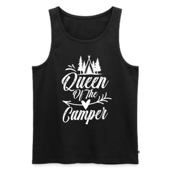 Queen of the camper camper camping camping - Men's Premium Organic Tank Top - black - Front - AI Model Male 178 light (178cm)