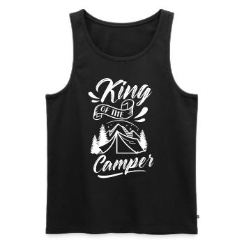King of Campers Camping Camping Camp Camping - Men's Premium Organic Tank Top - black - Front - AI Model Male 178 light (178cm)