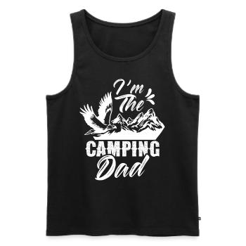 Ich Bin Der Camping Papa Campen Camp Camper - Männer Premium Bio Tank Top - Schwarz - Vorne - Michal (187cm)