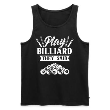 Billard Spielen Sie Sagten Pool Billiard Spieler - Männer Premium Bio Tank Top - Schwarz - Vorne - AI Model Male 178 light (178cm)