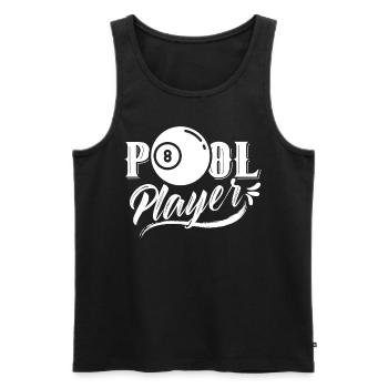 Pool Player Billiard Billiard Lovers - Men's Premium Organic Tank Top - black - Front - Michal (187cm)