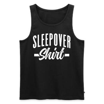 Sleepover Shirt Übernachtung Party Übernachten - Männer Premium Bio Tank Top - Schwarz - Vorne - AI Model Male 178 light (178cm)