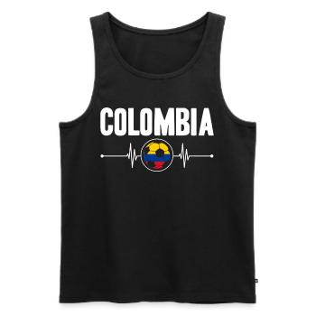 Colombie Football Maillot de Colombie - Débardeur bio Premium Homme - noir - Devant - AI Model Male 178 light (178cm)