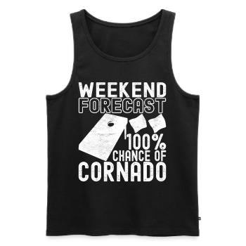 Cornhole Player Cornhole Board - Men's Premium Organic Tank Top - black - Front - AI Model Male 178 light (178cm)