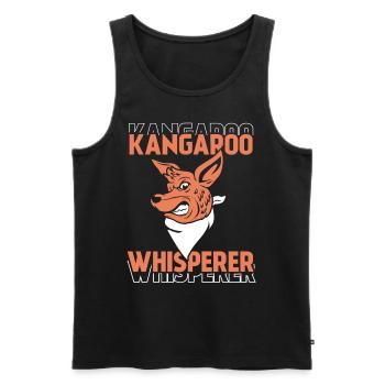 Kangaroo Whisperer Animal Kangaroo Kangaroo - Men's Premium Organic Tank Top - black - Front - AI Model Male 178 light (178cm)