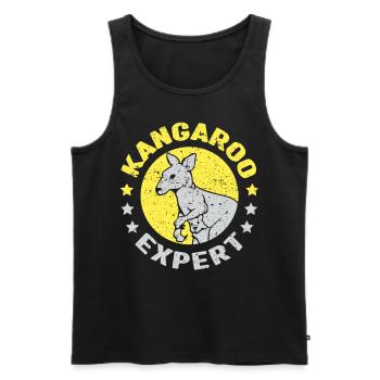 Kangaroo Expert Animal Kangaroos Lover - Men's Premium Organic Tank Top - black - Front - Michal (187cm)