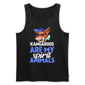 Kängurus Sind Meine Lieblingstiere Tier Känguru - Männer Premium Bio Tank Top - Schwarz - Vorne - AI Model Male 178 light (178cm)