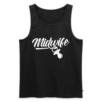 Midwife Sayings Obstetrics Midwives Profession - Men's Premium Organic Tank Top - black - Front - Michal (187cm)