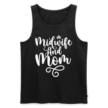 Sage-femme et mère Profession d’obstétrique - Débardeur bio Premium Homme - noir - Devant - Michal (187cm)