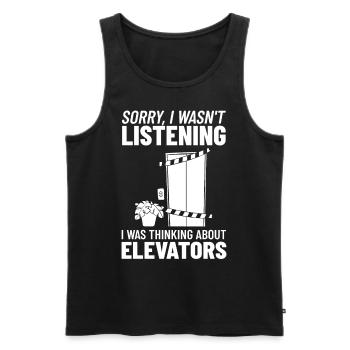 Aufzug Aufzugsanlage Techniker Fahrstuhl Lift - Männer Premium Bio Tank Top - Schwarz - Vorne - Michal (187cm)