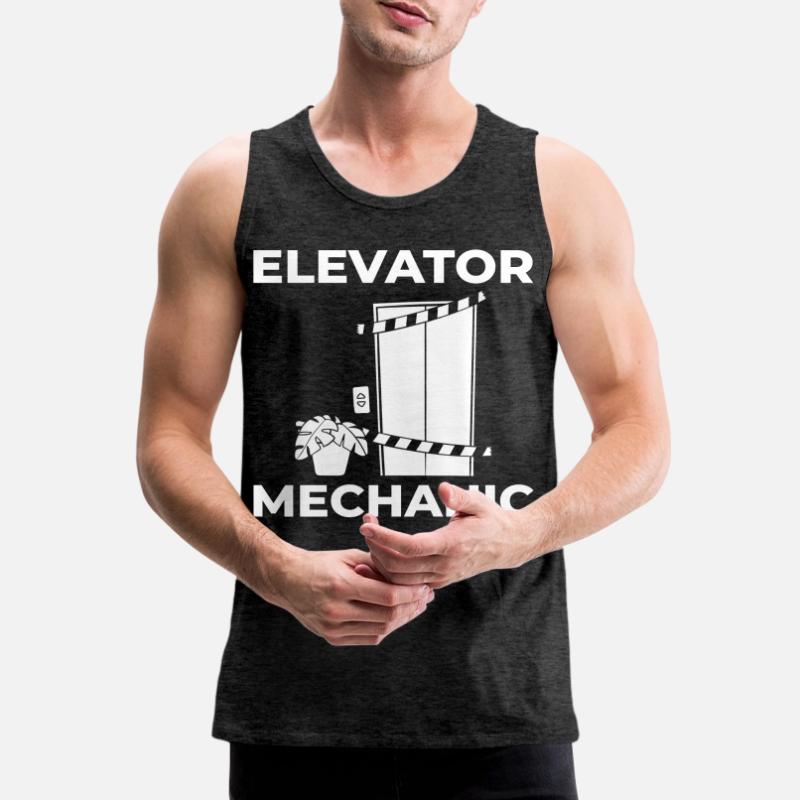 Elevator Elevator Technician Elevator Elevator Men's Premium Organic Tank Top
