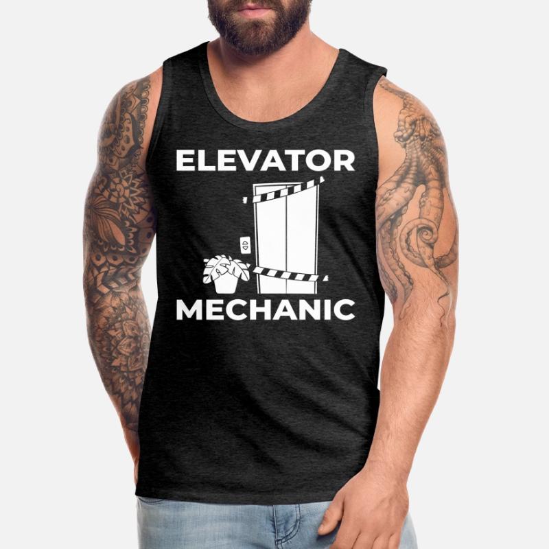 Elevator Elevator Technician Elevator Elevator Men's Premium Organic Tank Top