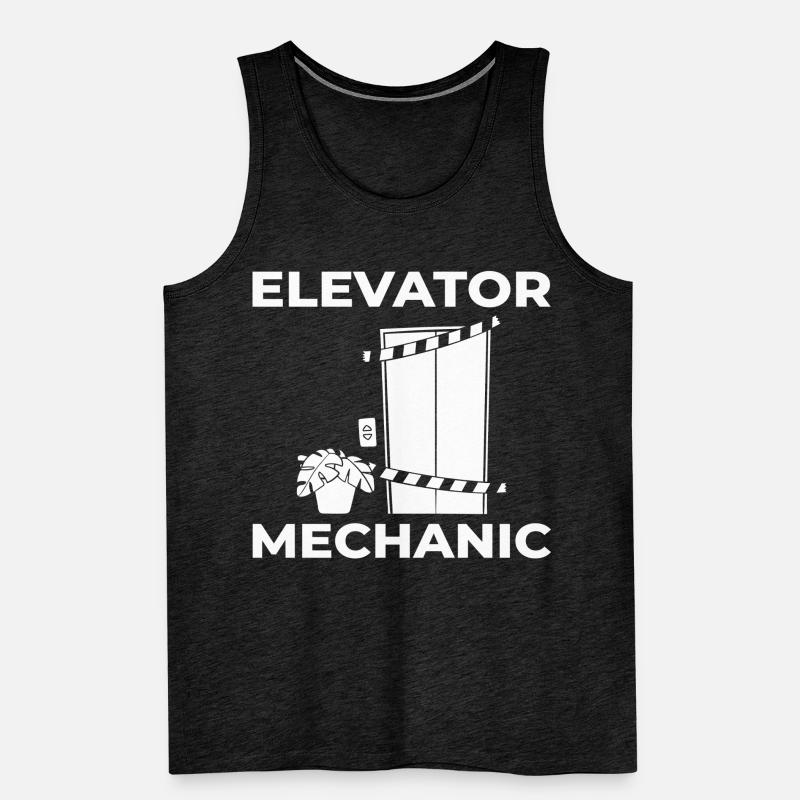 Elevator Elevator Technician Elevator Elevator Men's Premium Organic Tank Top