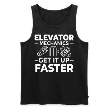 Aufzug Aufzugsanlage Techniker Fahrstuhl Lift - Männer Premium Bio Tank Top - Schwarz - Vorne - Michal (187cm)