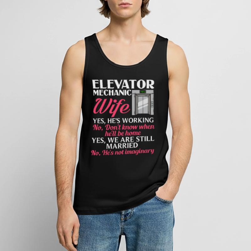 Elevator Elevator System Technician Woman Elevator Elevator Men's Premium Organic Tank Top