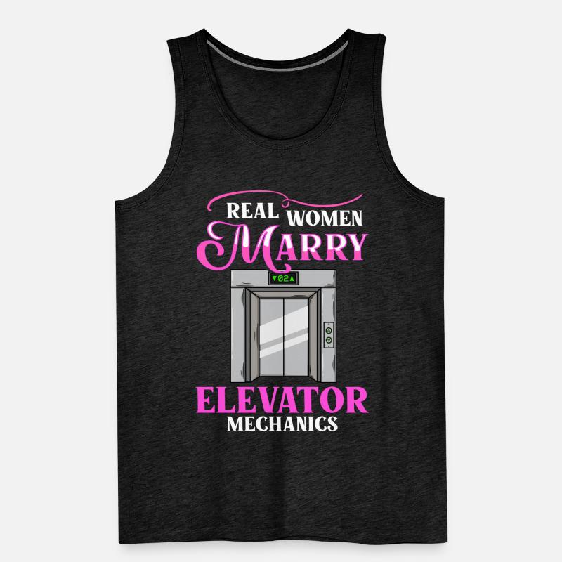 Elevator Elevator System Technician Woman Elevator Elevator Men's Premium Organic Tank Top