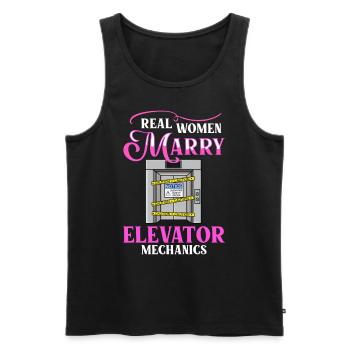 Elevator Elevator System Technician Woman Elevator Elevator - Men's Premium Organic Tank Top - black - Front - AI Model Male 178 light (178cm)