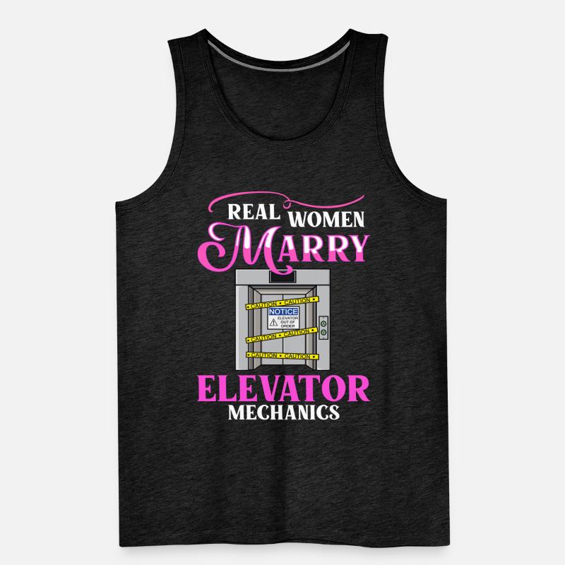 Elevator Elevator System Technician Woman Elevator Elevator Men's Premium Organic Tank Top