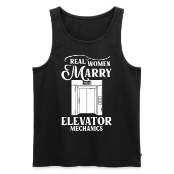 Elevator Elevator System Technician Woman Elevator Elevator - Men's Premium Organic Tank Top - black - Front - AI Model Male 178 light (178cm)
