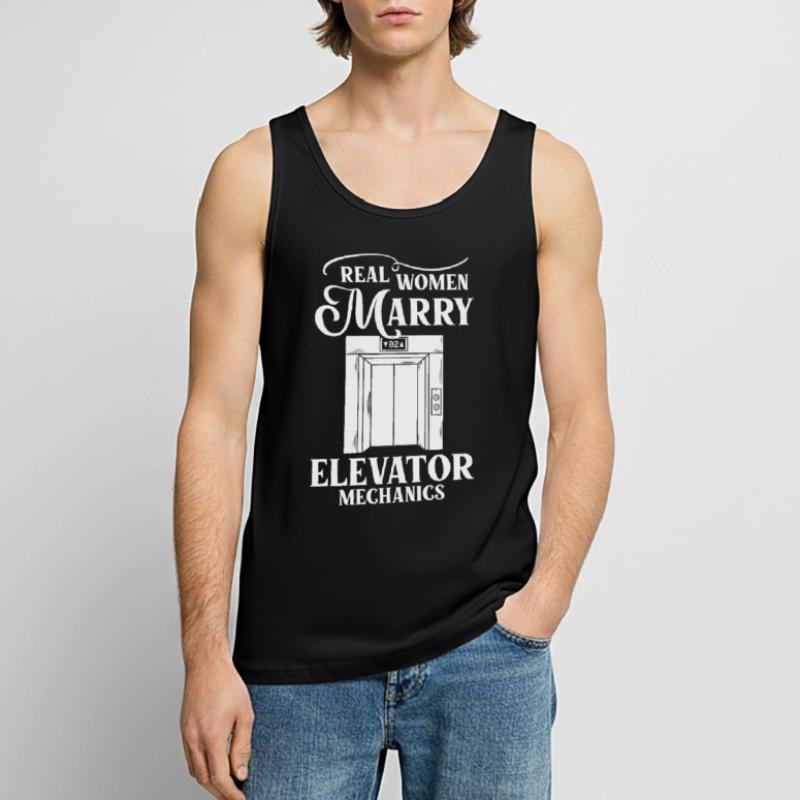 Elevator Elevator System Technician Woman Elevator Elevator Men's Premium Organic Tank Top