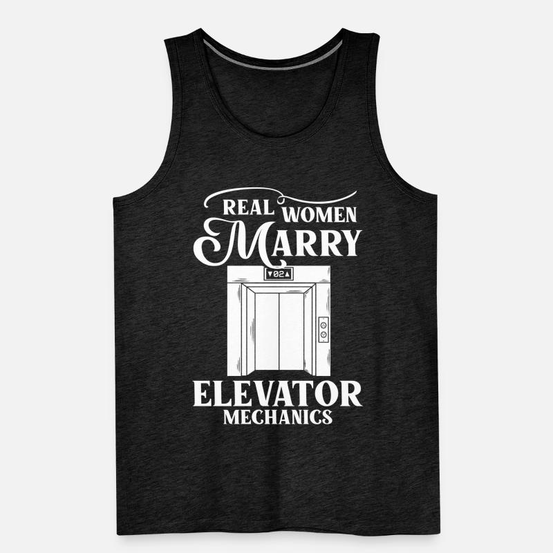 Elevator Elevator System Technician Woman Elevator Elevator Men's Premium Organic Tank Top