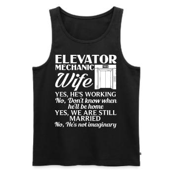 Elevator Elevator System Technician Woman Elevator Elevator - Men's Premium Organic Tank Top - black - Front - AI Model Male 178 light (178cm)