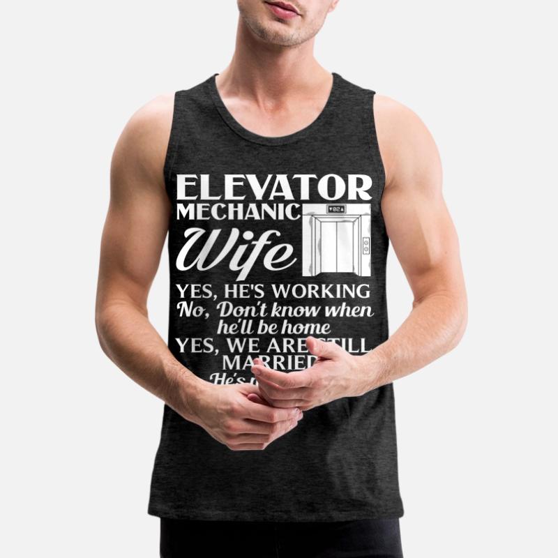 Elevator Elevator System Technician Woman Elevator Elevator Men's Premium Organic Tank Top