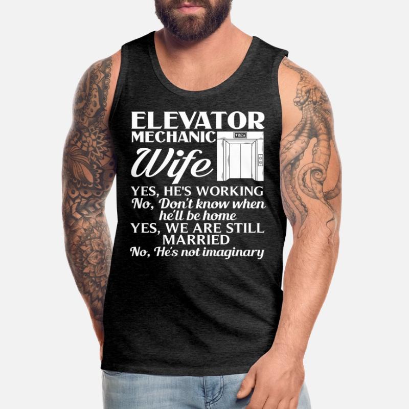 Elevator Elevator System Technician Woman Elevator Elevator Men's Premium Organic Tank Top