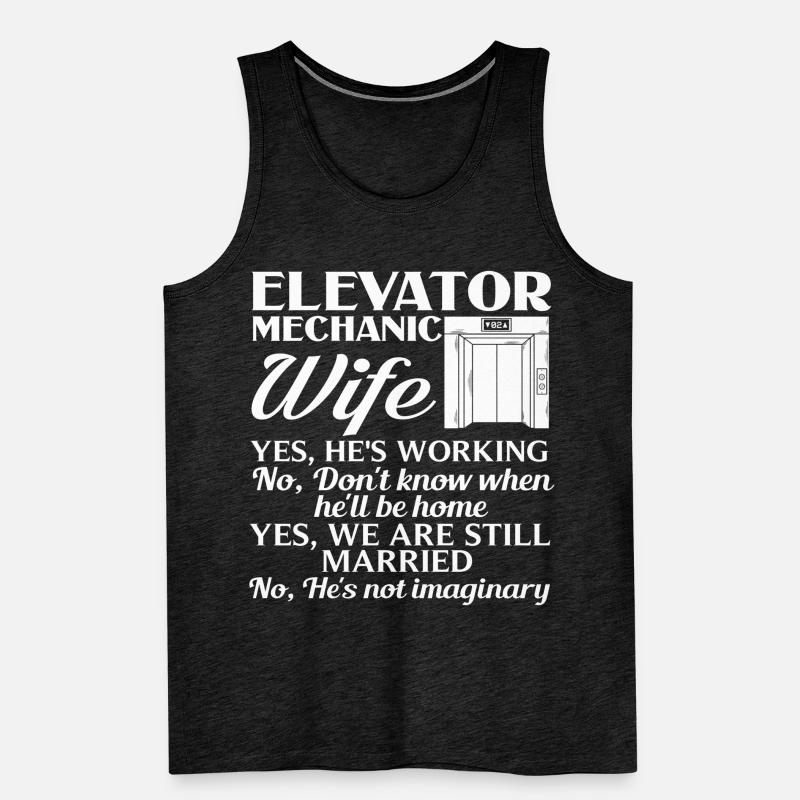 Elevator Elevator System Technician Woman Elevator Elevator Men's Premium Organic Tank Top