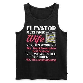 Elevator Elevator System Technician Woman Elevator Elevator - Men's Premium Organic Tank Top - black - Front - AI Model Male 178 light (178cm)