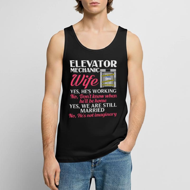 Elevator Elevator System Technician Woman Elevator Elevator Men's Premium Organic Tank Top