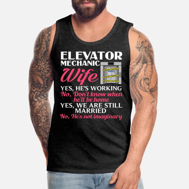 Elevator Elevator System Technician Woman Elevator Elevator Men's Premium Organic Tank Top