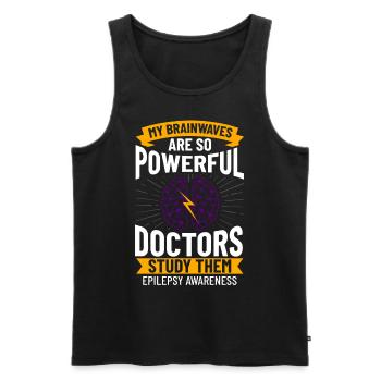 Epilepsie Krampf Erkrankung Epileptischer Anfall - Männer Premium Bio Tank Top - Schwarz - Vorne - AI Model Male 178 light (178cm)