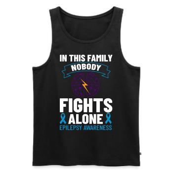 Epilepsie Krampf Erkrankung Epileptischer Anfall - Männer Premium Bio Tank Top - Schwarz - Vorne - AI Model Male 178 light (178cm)