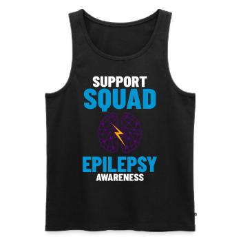 Epilepsie Krampf Erkrankung Epileptischer Anfall - Männer Premium Bio Tank Top - Schwarz - Vorne - AI Model Male 178 light (178cm)