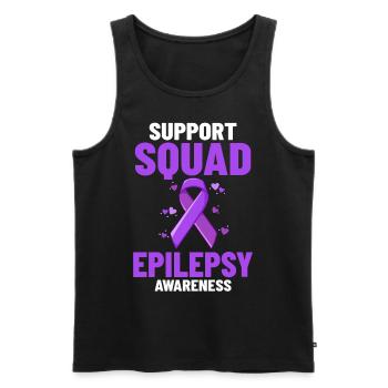 Epilepsie Krampf Erkrankung Epileptischer Anfall - Männer Premium Bio Tank Top - Schwarz - Vorne - AI Model Male 178 light (178cm)