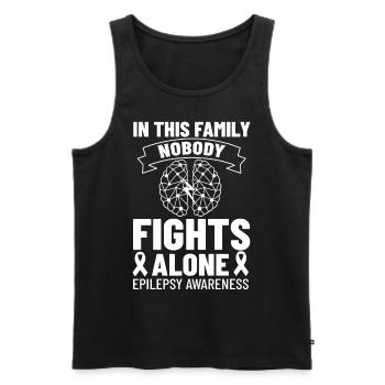 Epilepsie Krampf Erkrankung Epileptischer Anfall - Männer Premium Bio Tank Top - Schwarz - Vorne - AI Model Male 178 light (178cm)