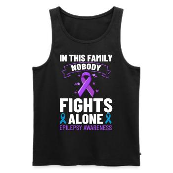 Epilepsie Krampf Erkrankung Epileptischer Anfall - Männer Premium Bio Tank Top - Schwarz - Vorne - AI Model Male 178 light (178cm)