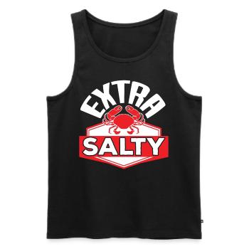 Extra Salty Crab - Men's Premium Organic Tank Top - black - Front - Michal (187cm)