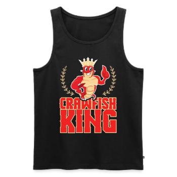 Crawfish King With Crown - Men's Premium Organic Tank Top - black - Front - Michal (187cm)