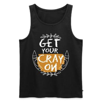 Get Your Cray On - Men's Premium Organic Tank Top - black - Front - Michal (187cm)