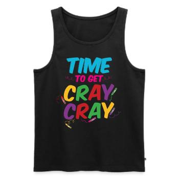 Time To Get Cray Cray - Men's Premium Organic Tank Top - black - Front - Michal (187cm)