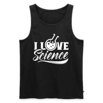 I love the science science team sayings - Men's Premium Organic Tank Top - black - Front - AI Model Male 178 light (178cm)