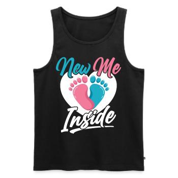 The New Me Inside Pregnant Baby Inside Cute - Men's Premium Organic Tank Top - black - Front - Michal (187cm)
