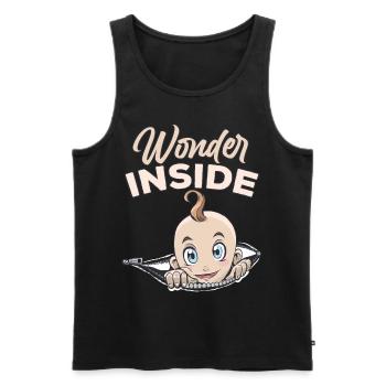Miracles Inside Baby Inside Cute Pregnant - Men's Premium Organic Tank Top - black - Front - Michal (187cm)